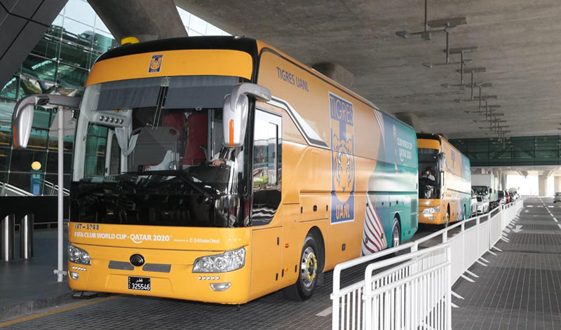 Uniendo fuerzas con Mowasalat (Karwa) - el principal proveedor de servicios de transporte de Qatar, Yutong Bus prestará servicios en la Copa Mundial de Clubes de la FIFA Qatar 2020™. Uniendo fuerzas con Mowasalat (Karwa) - el principal proveedor de servicios de transporte de Qatar, Yutong Bus prestará servicios en la Copa Mundial de Clubes de la FIFA Qatar 2020™.