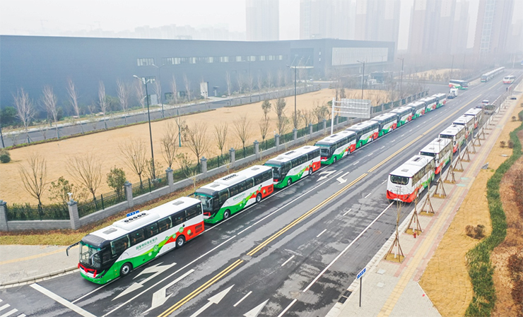Se Han Entregado 100 Autobuses de Pilas de Combustible de Hidrógeno de Yutong a Beijing para Contribuir a los Viajes Verdes Se Han Entregado 100 Autobuses de Pilas de Combustible de Hidrógeno de Yutong a Beijing para Contribuir a los Viajes Verdes