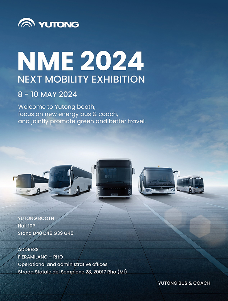 Yutong presentará cuatro buses eléctricos de gama alta en NME 2024 Italia Yutong presentará cuatro buses eléctricos de gama alta en NME 2024 Italia