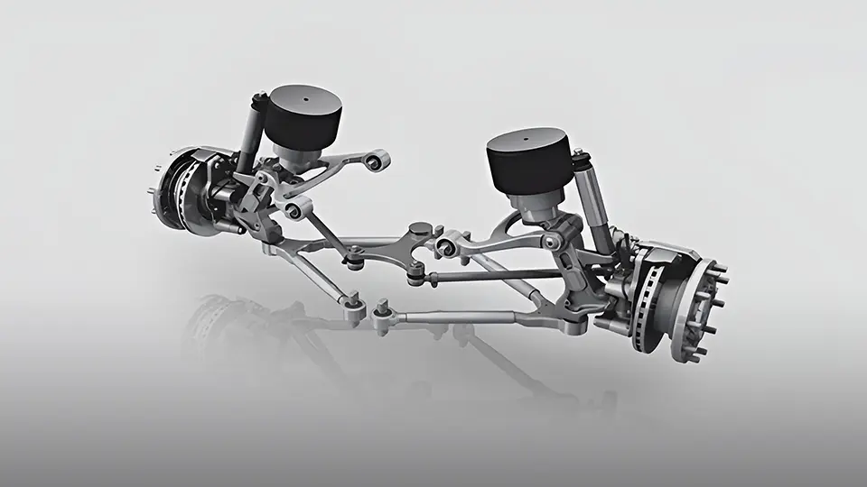 Los ejes de ZF delantero y trasero